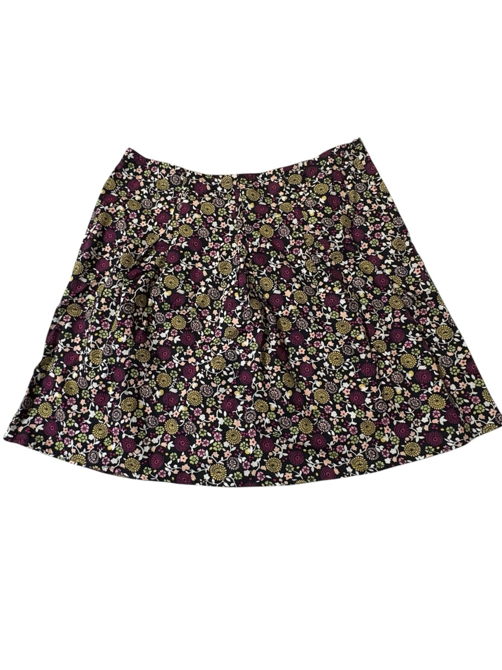 Donna Moore Floral Pleated Cotton Mini Skirt Petite M